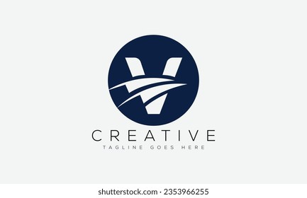 Letter V logo design template vector illustration.