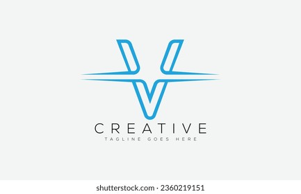 Letter V logo design template vector illustration.