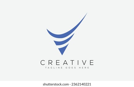 Letter V Logo Design Vorlage Vektorgrafik.