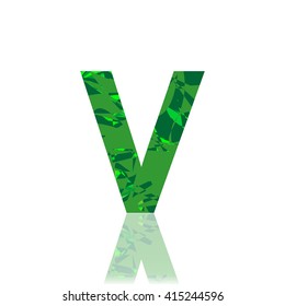 Letter V logo, design template element, font style, vector
