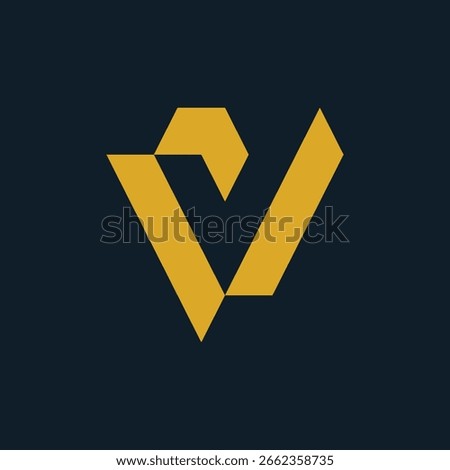 Letter V logo design template elements