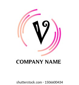letter V logo design vector icon template