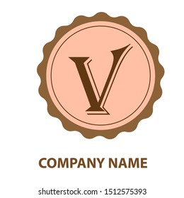 letter V logo design vector icon template