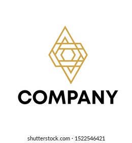Letter A with V  logo design vector template