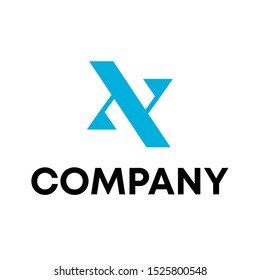 letter A with V logo design vector