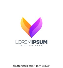 letter V logo design vector illustration