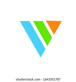 letter V logo design vector sign template