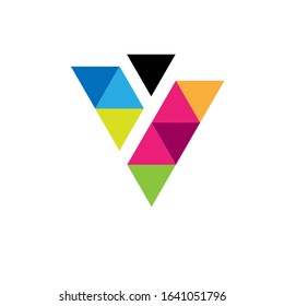 letter V logo design vector sign template