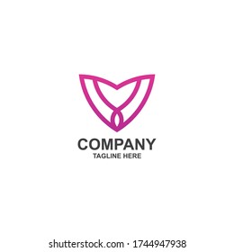 plantilla vectorial de diseño de logotipo de letra v