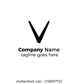 letter v logo design vector illustration