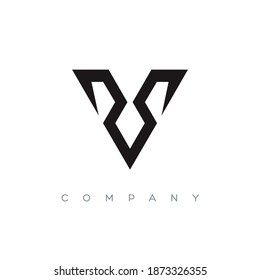 Logo-Design-Vektorgrafik von Buchstabe V