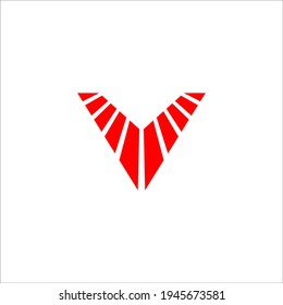 signo vectorial de diseño de logotipo V de letra