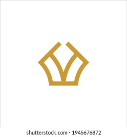 signo vectorial de diseño de logotipo V de letra