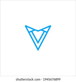 letter V logo design vector sign