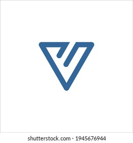 letter V logo design vector sign