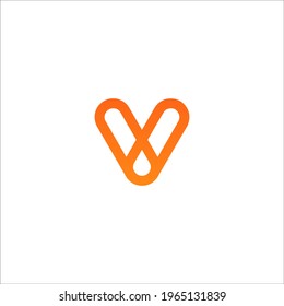 letter V logo design vector sign