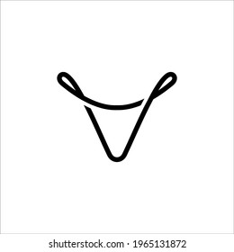 letter V logo design vector sign