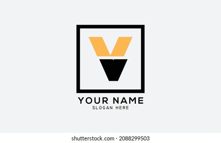 Letter v logo design - vector sign.