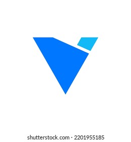Vector de diseño de logotipo de carta V para marca e identidad de marca