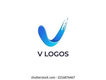 LETTER V LOGO DESIGN VECTOR