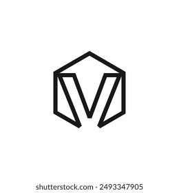Letter V logo design vector with universal form and creative idea icon