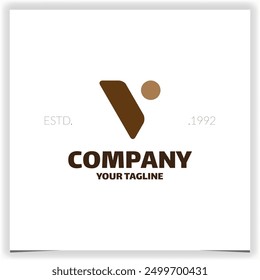 Plantilla de diseño de Vector de diseño de logotipo de letra v