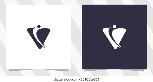 letter v logo design vector