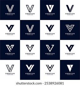 Vector de diseño de logotipo de letra V