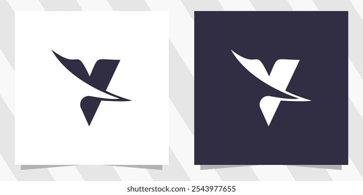 Letra V Vector de diseño de logotipo