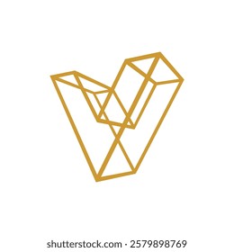 Letter V logo design vector,editable eps 10