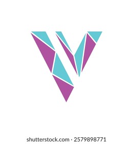 Letter V logo design vector,editable eps 10