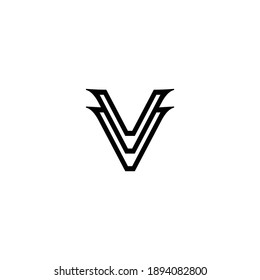 letter V logo in the form of stripes