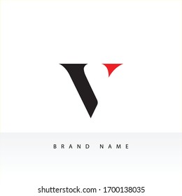 Letter V logo formed with simple and modern lines