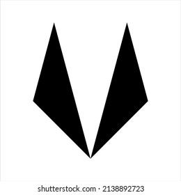 diseño plano geométrico del logotipo de letra V