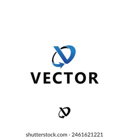 letter V logo gradient color full illustration modern combination