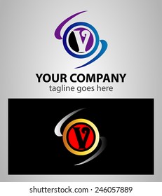 Letter V logo icon 