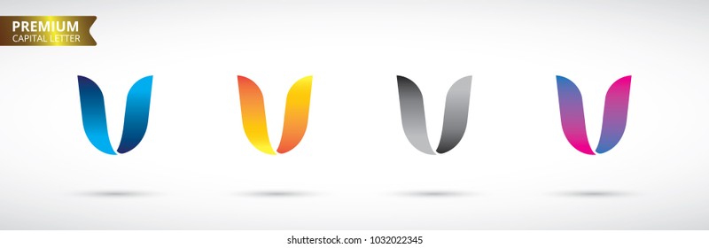 Letter V logo icon design template elements