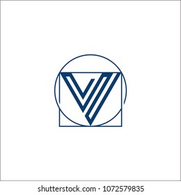Letter V logo icon design template elements