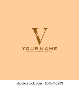 Letter V logo icon design template elements