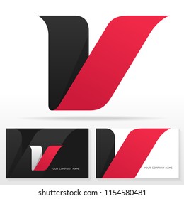 Letter V logo icon design template. Business card templates. Vector illustration.