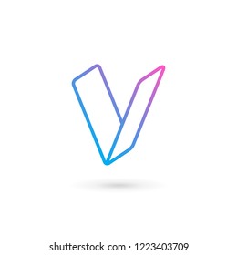 Letter V logo icon design template elements