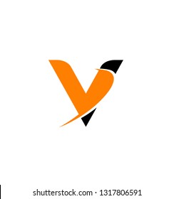 Letter v logo icon design template elements
