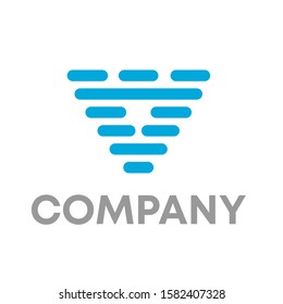 letter v logo icon design template sign
