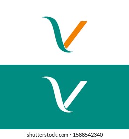 Letter V logo icon design template elements