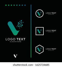 Letter V logo icon design template elements