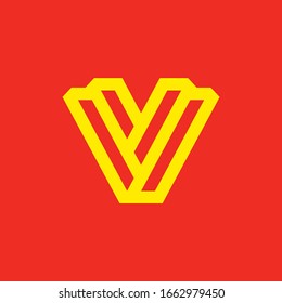 Logo de la letra V. Diseño de iconos. Elementos de plantilla - signo vectorial
