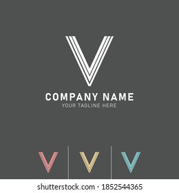 Letter V Logo Icon Design Template Elements.