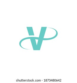 Icono de logotipo de carta V ilustración vectorial
