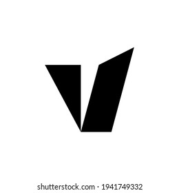 Logo de la letra V. Diseño de iconos. Elementos de plantilla - signo vector
