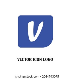Elementos de la plantilla de diseño del icono del logotipo de la carta V